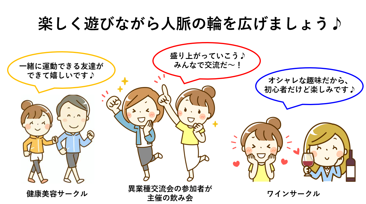 遊びながら輪を広げる